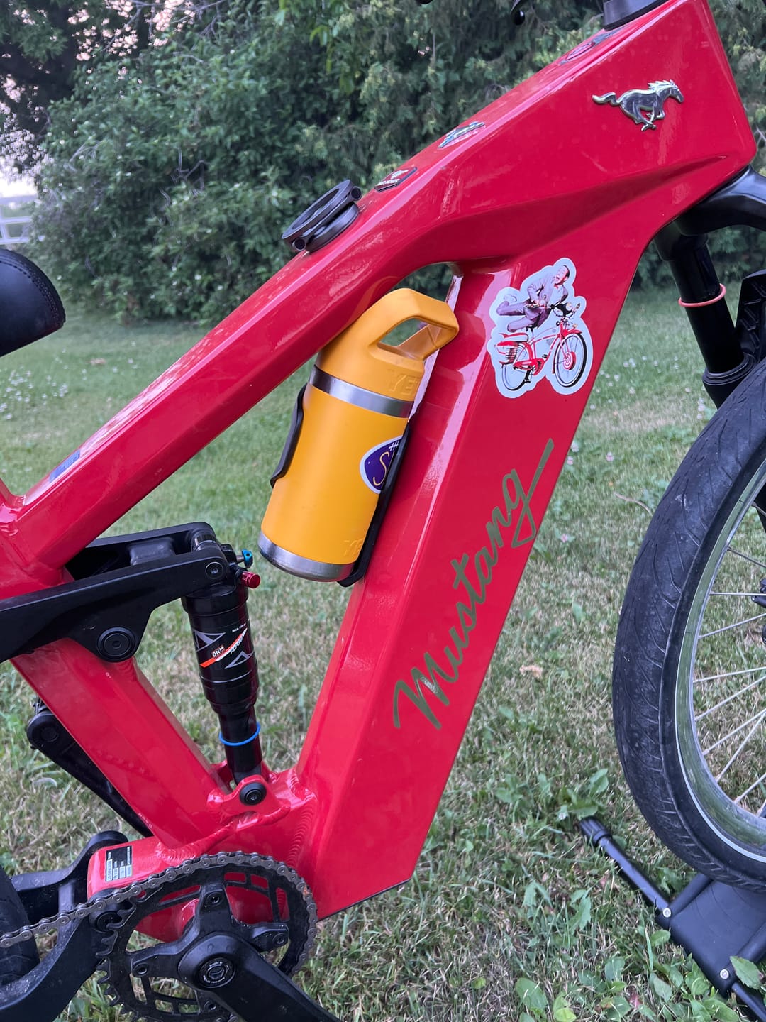 Customer photo review of Ford Mustang e-Bike Water Bottle Cage