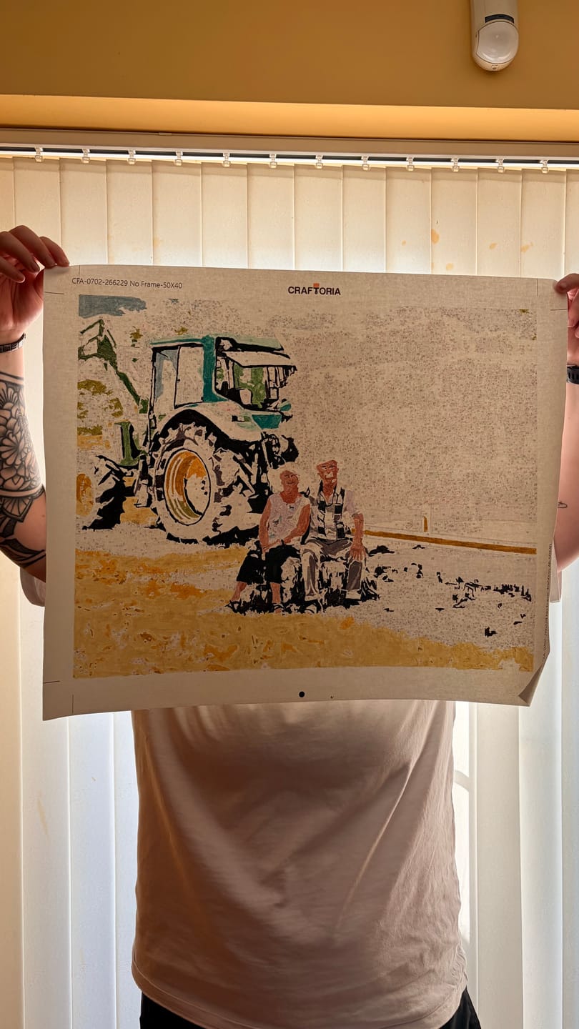 Customer photo review of Custom Paint By Numbers Kit