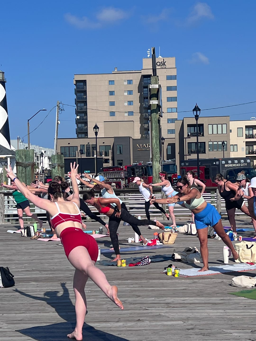 Customer photo review of Contrast Sports Bra | Cherry Red