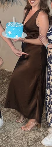 Customer photo review of Μάξι Φόρεμα με Ανοιχτή Πλάτη και Χιαστί Τιράντες
