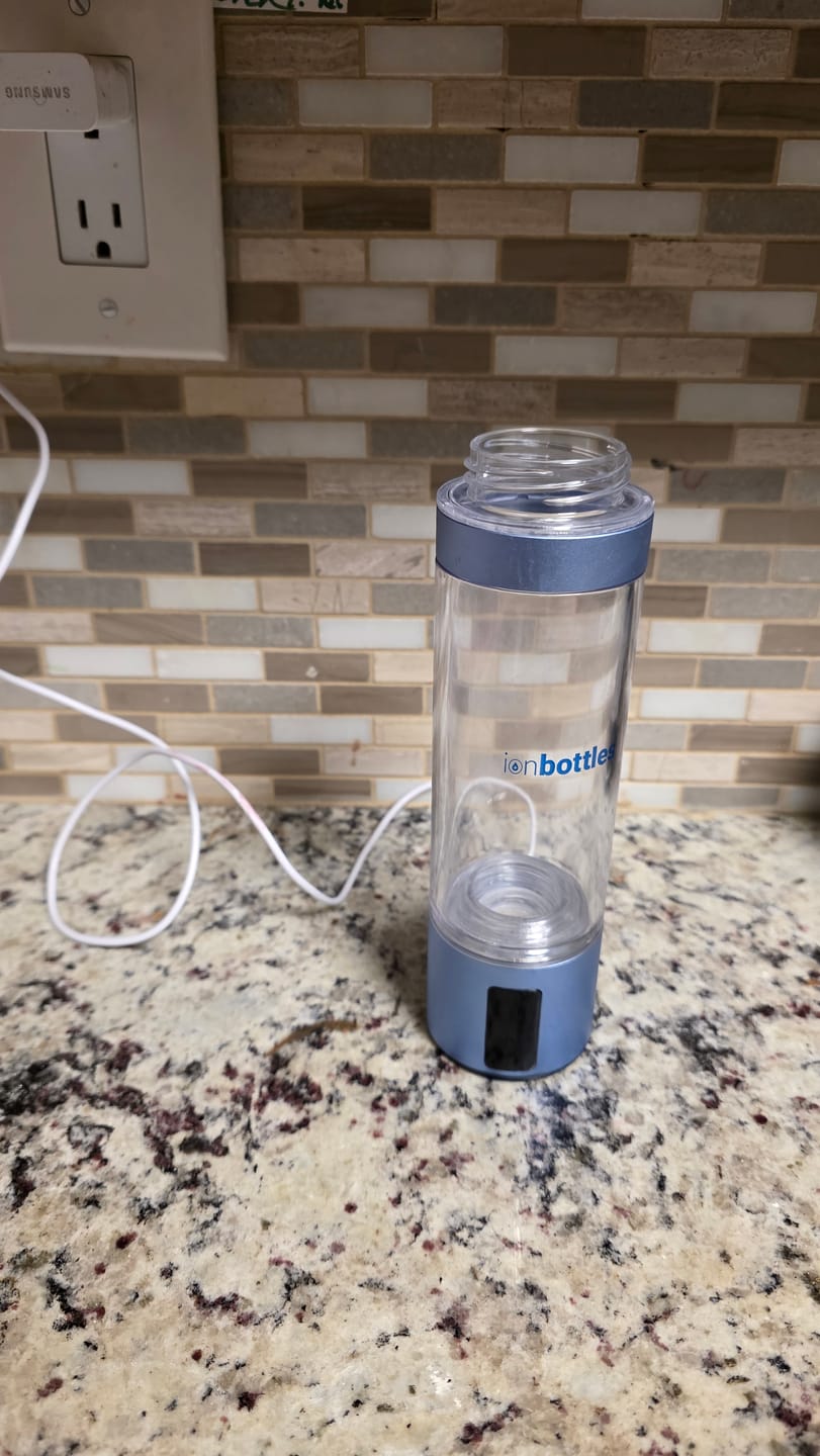 Customer photo review of ATOM Hydrogen Water Bottle