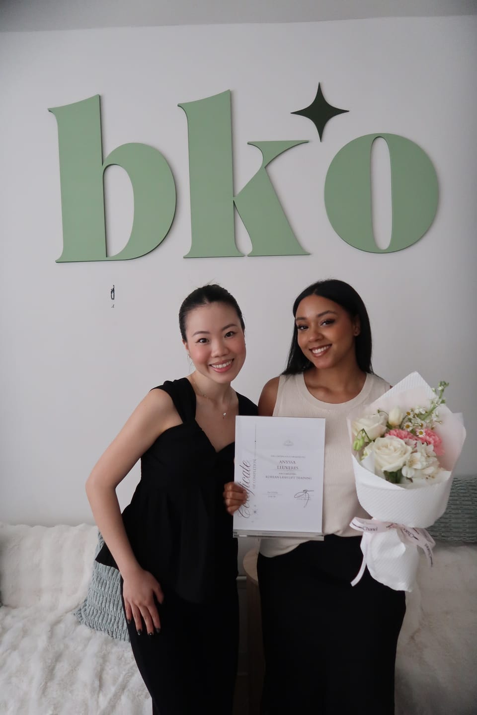 Customer photo review of Korean Lash Lift In Person Training
