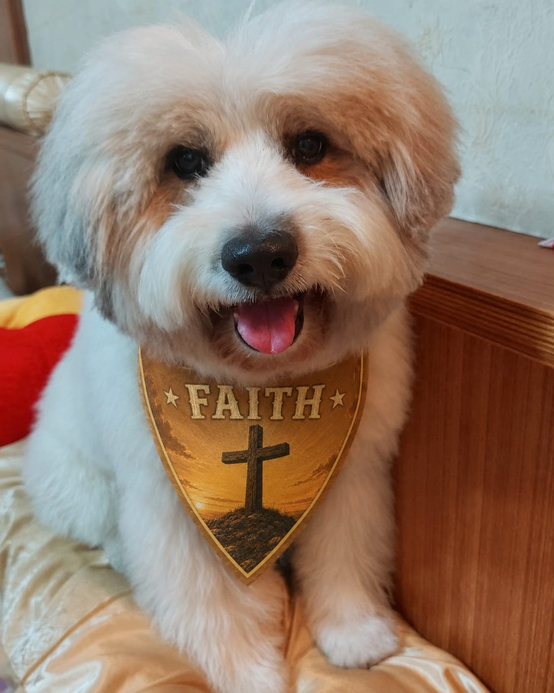 Customer photo review of Freedom Collection Dog Bandanas