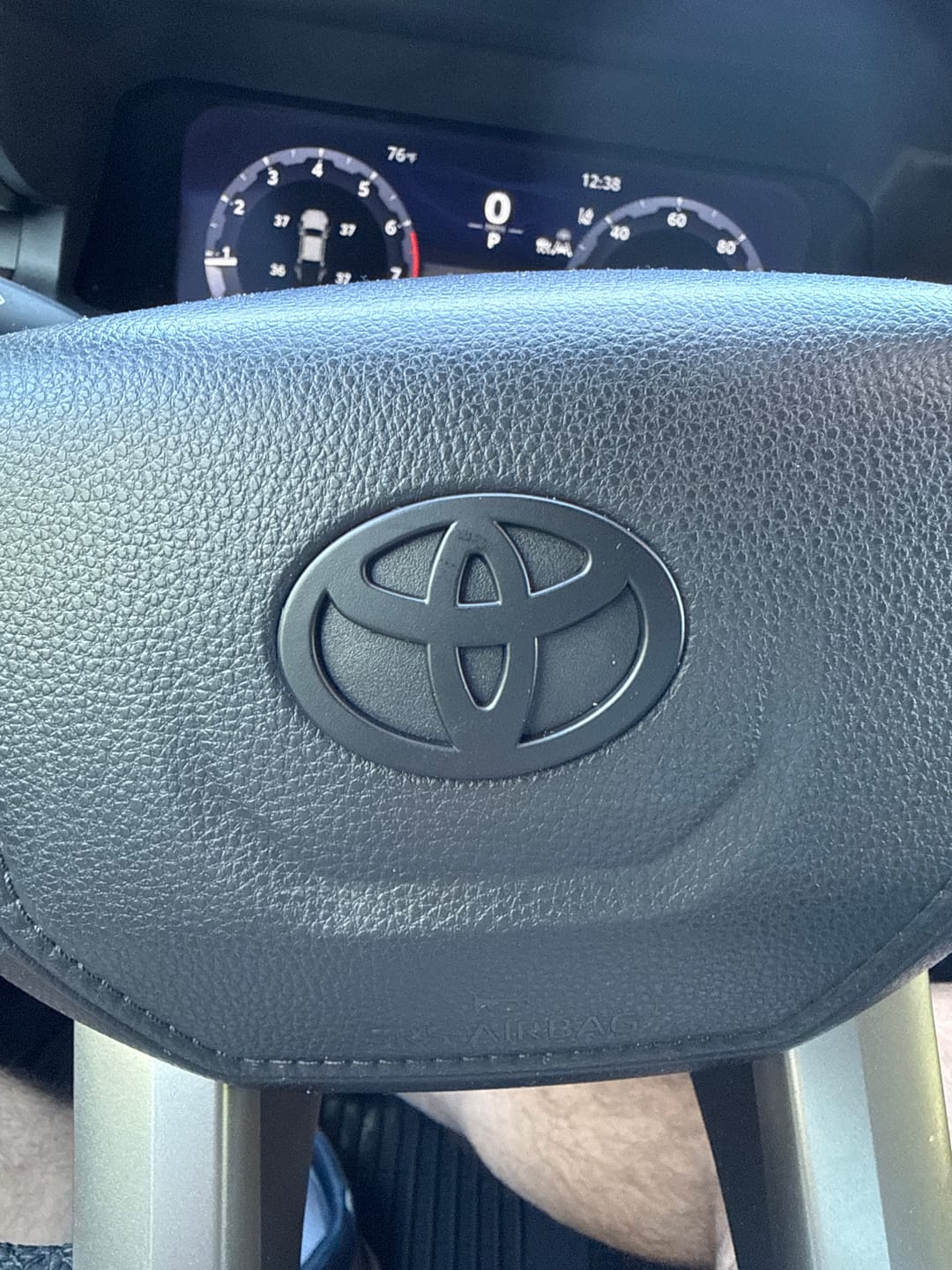 Customer photo review of NEW Black Matte Steering Wheel Emblem Fits NEW Models 2024-2026 Tacoma, 4Runner & Camry