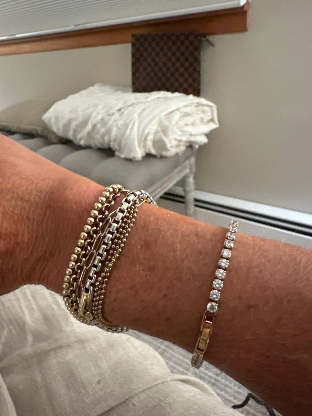 Customer photo review of Luxe Tennis Bracelet