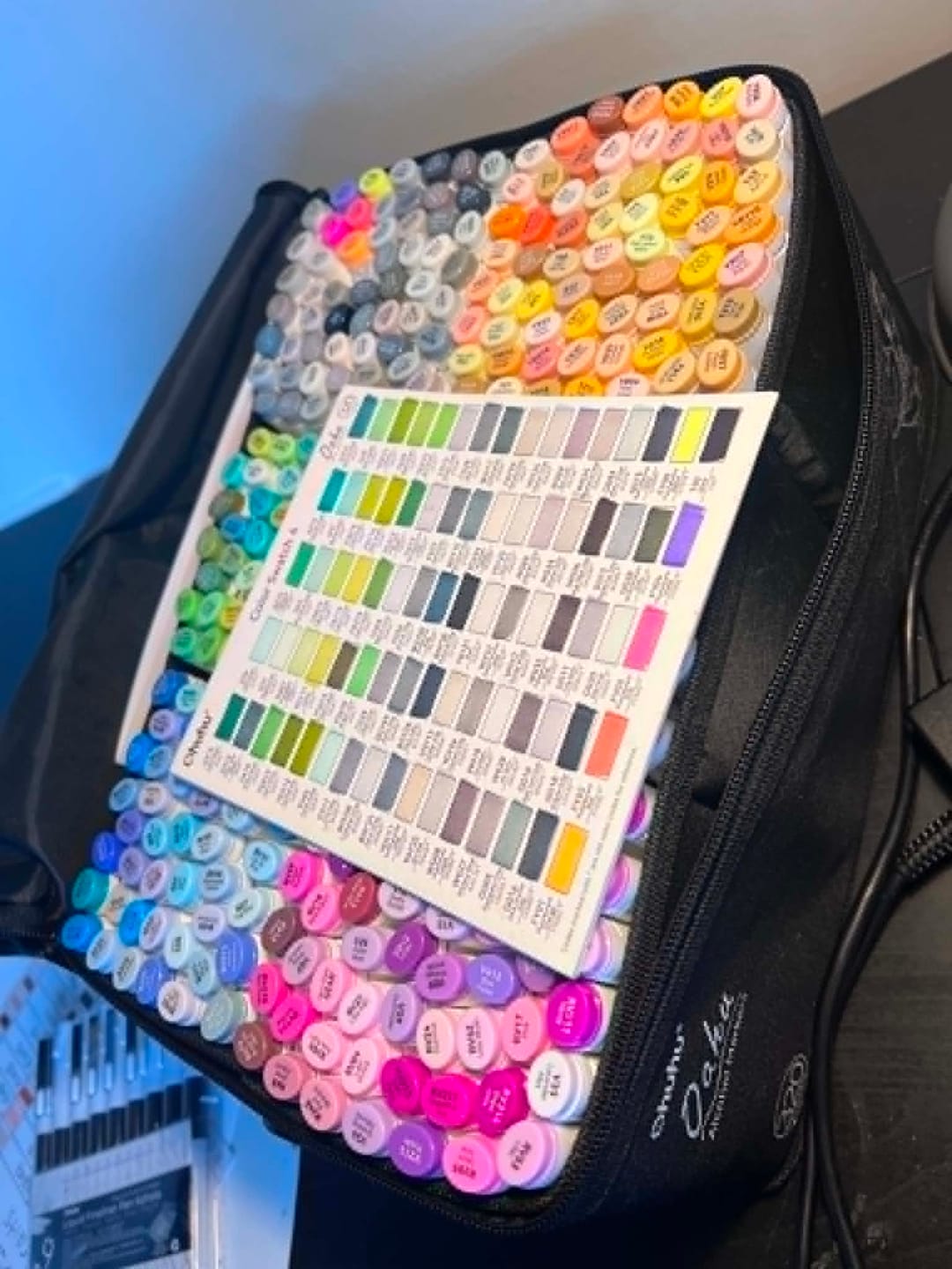 Customer photo review of Ohuhu Oahu 320 Colors Dual Tips Alcohol Art Markers, Fine & Chisel (New Color Codes)