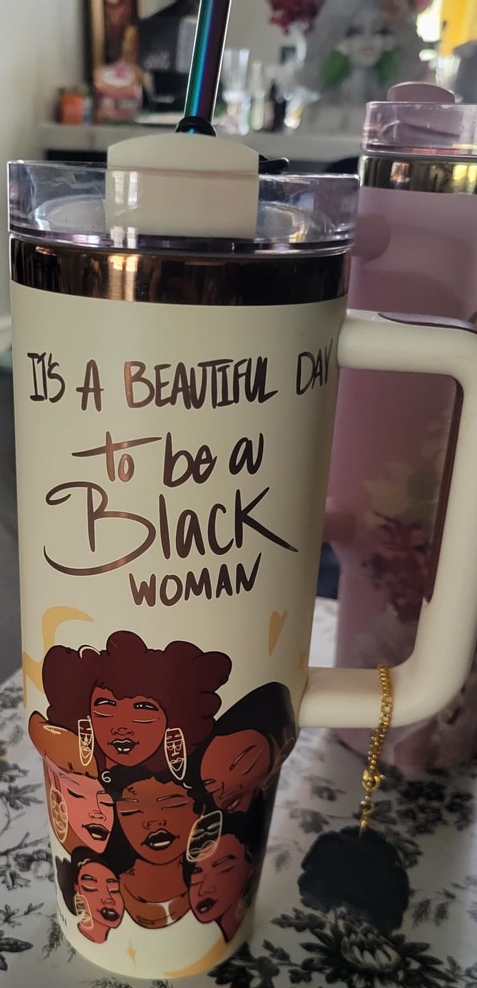 Customer photo review of Limited Edition "Crème Brûlée" Insulated Tumbler – Pinklomein x Cecilia's House Collab