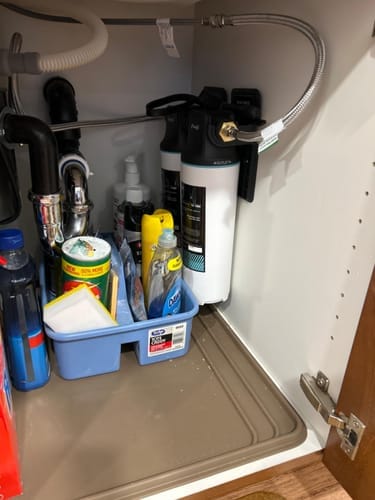 Customer photo review of Frizzlife DW10 Untertisch-Wasserfiltersystem, NSF/ANSI 53&42 zertifizierte Elemente, direkt angeschlossener 2-stufiger Wasserfilter