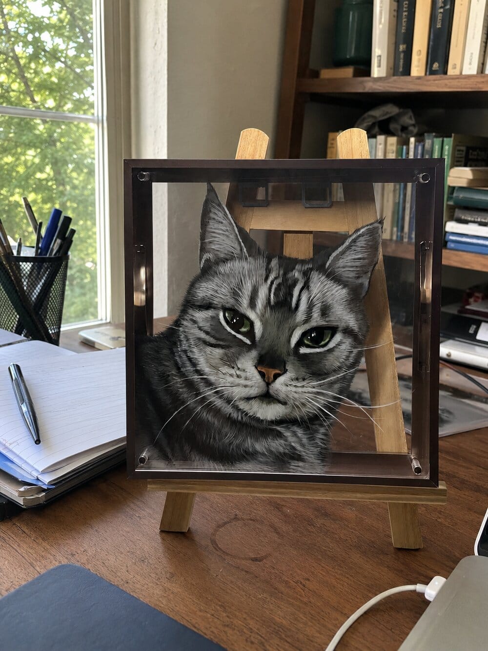 Customer photo review of Multi-layer 3D pet portrait