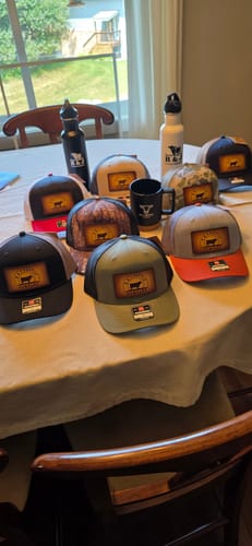 Customer photo review of Premium Custom Leather Patch Hats (Wholesale)