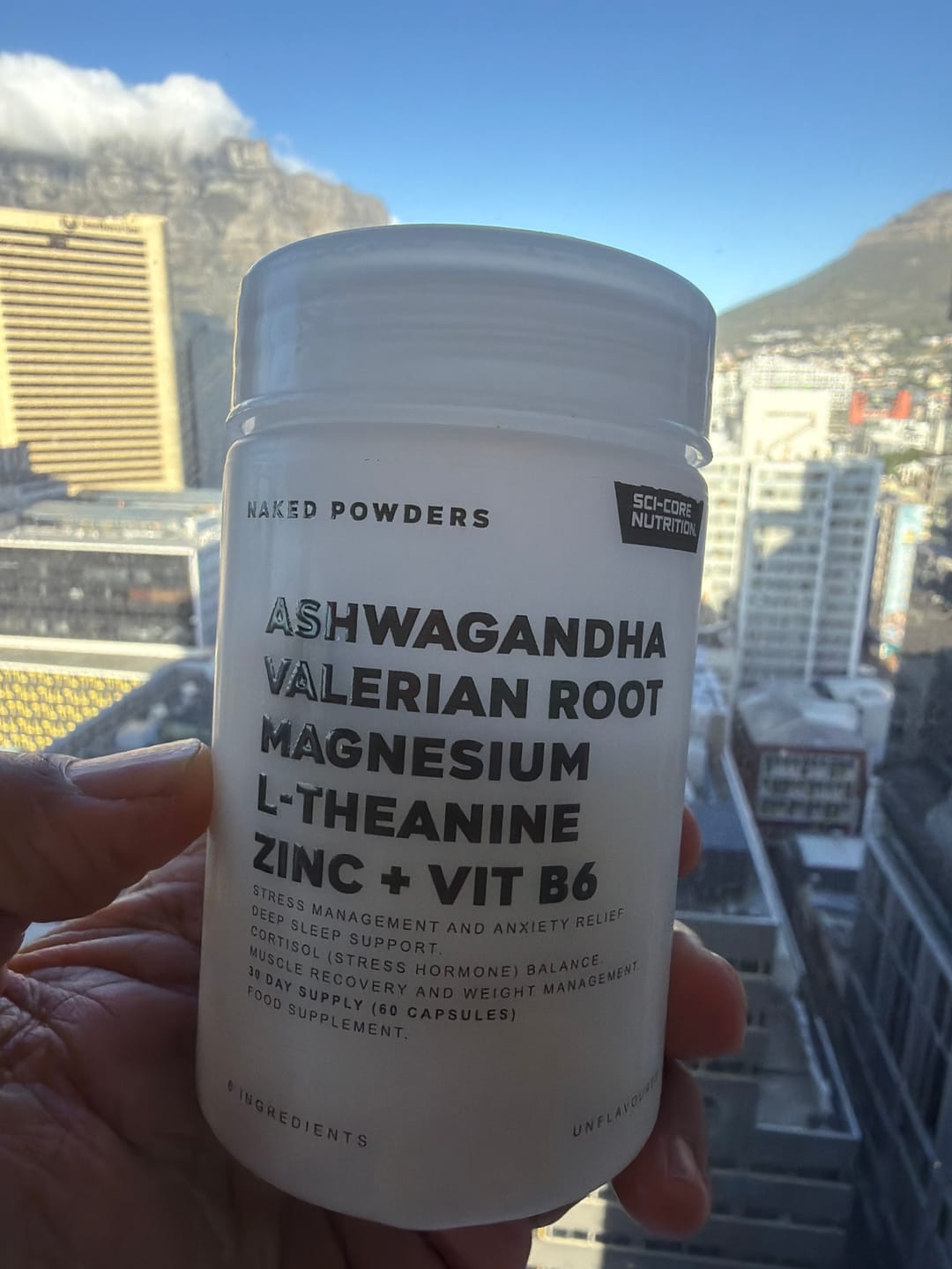 Customer photo review of Ashwagandha, Valerian Root, Magnesium, L-Theanine, Zinc, Vit B6 - 60 caps | 30 day supply