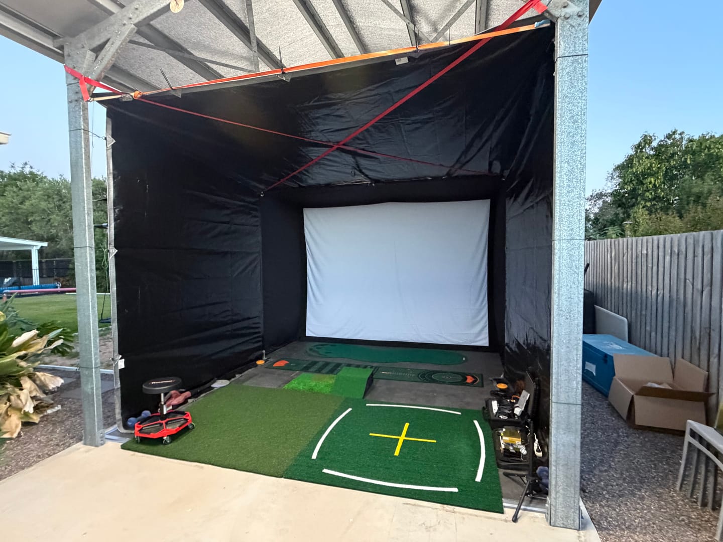 Customer photo review of BYO Launch Monitor Enclosure Simulator Package - Home Golfing Revolution