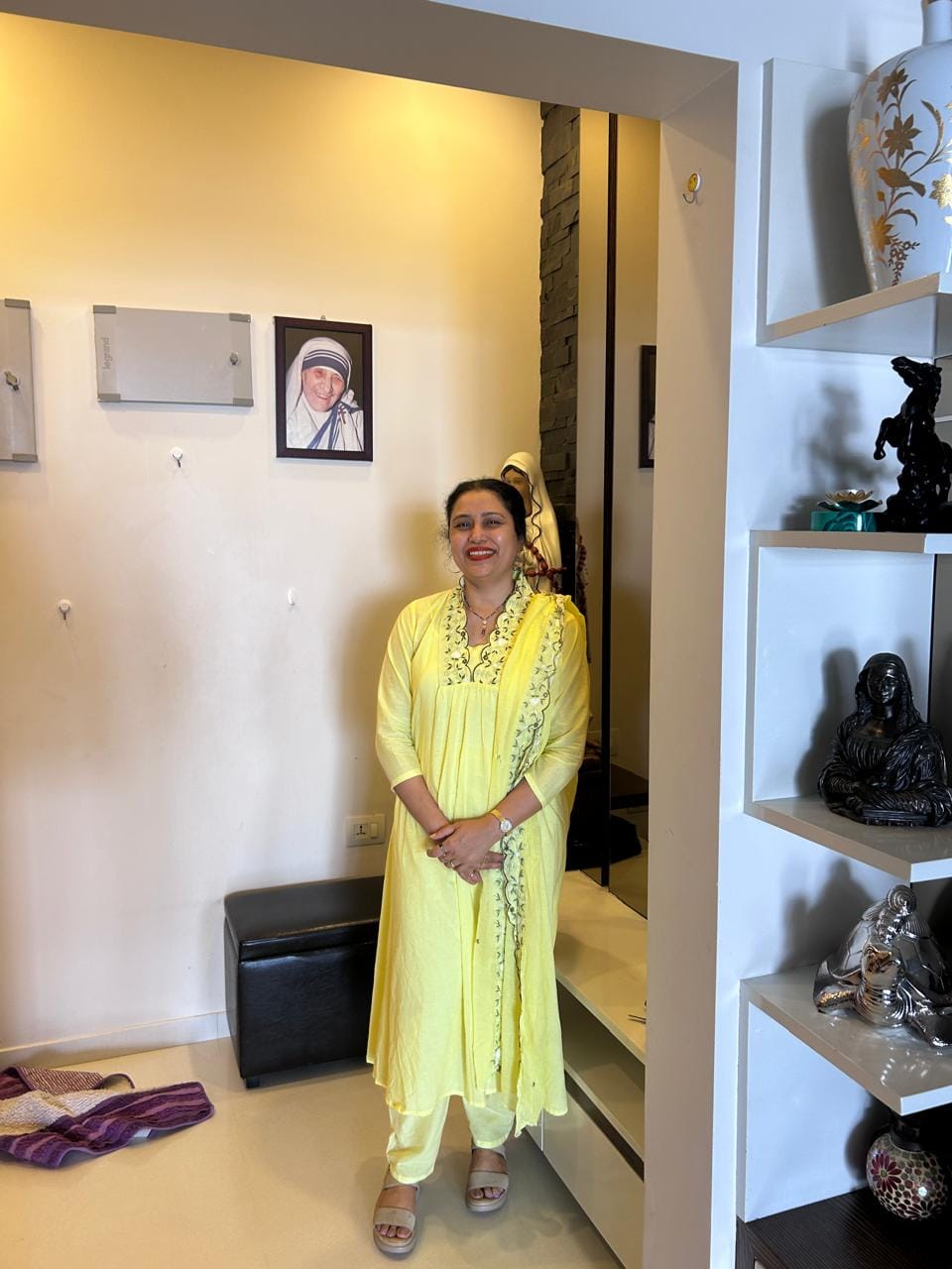 Customer photo review of Lemon Crush Cotton Kurti Set (Yellow)