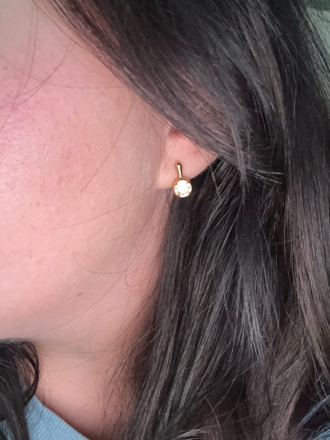 Customer photo review of The Clement Earrings