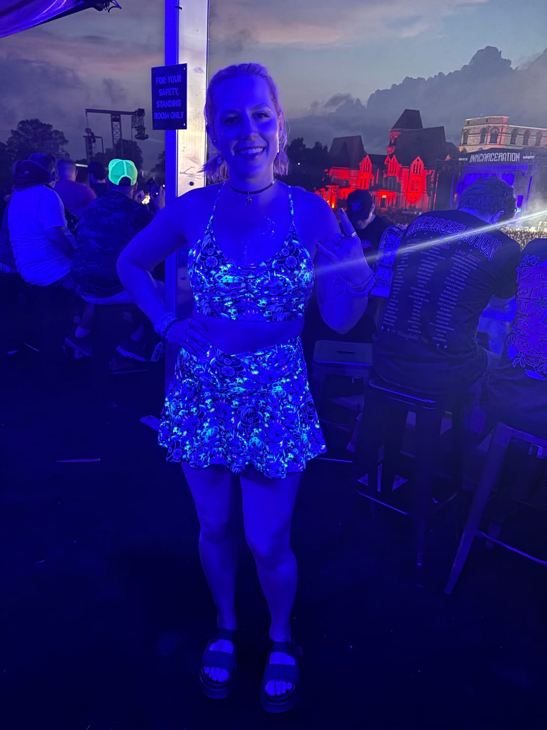 Customer photo review of Scare-Bear Bite Bra (UV REACTIVE)