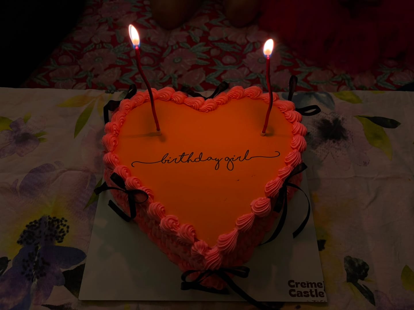 Customer photo review of Heart Shape Ribbon Cake