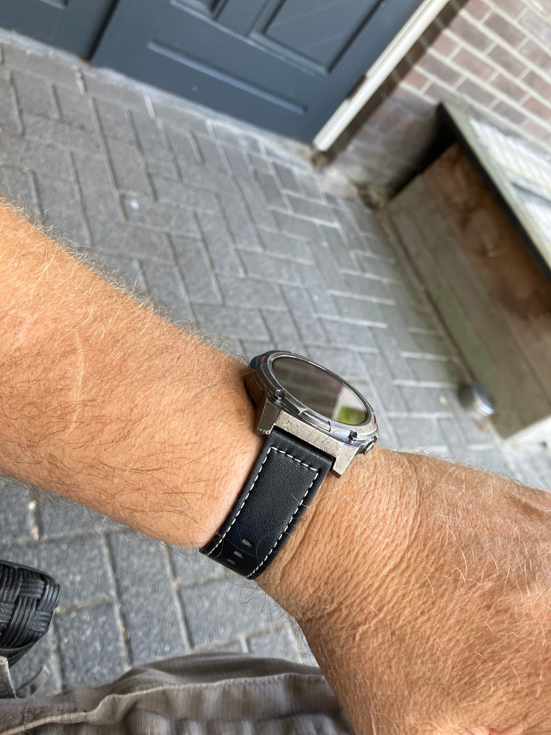 Customer photo review of Leren bandje zwart