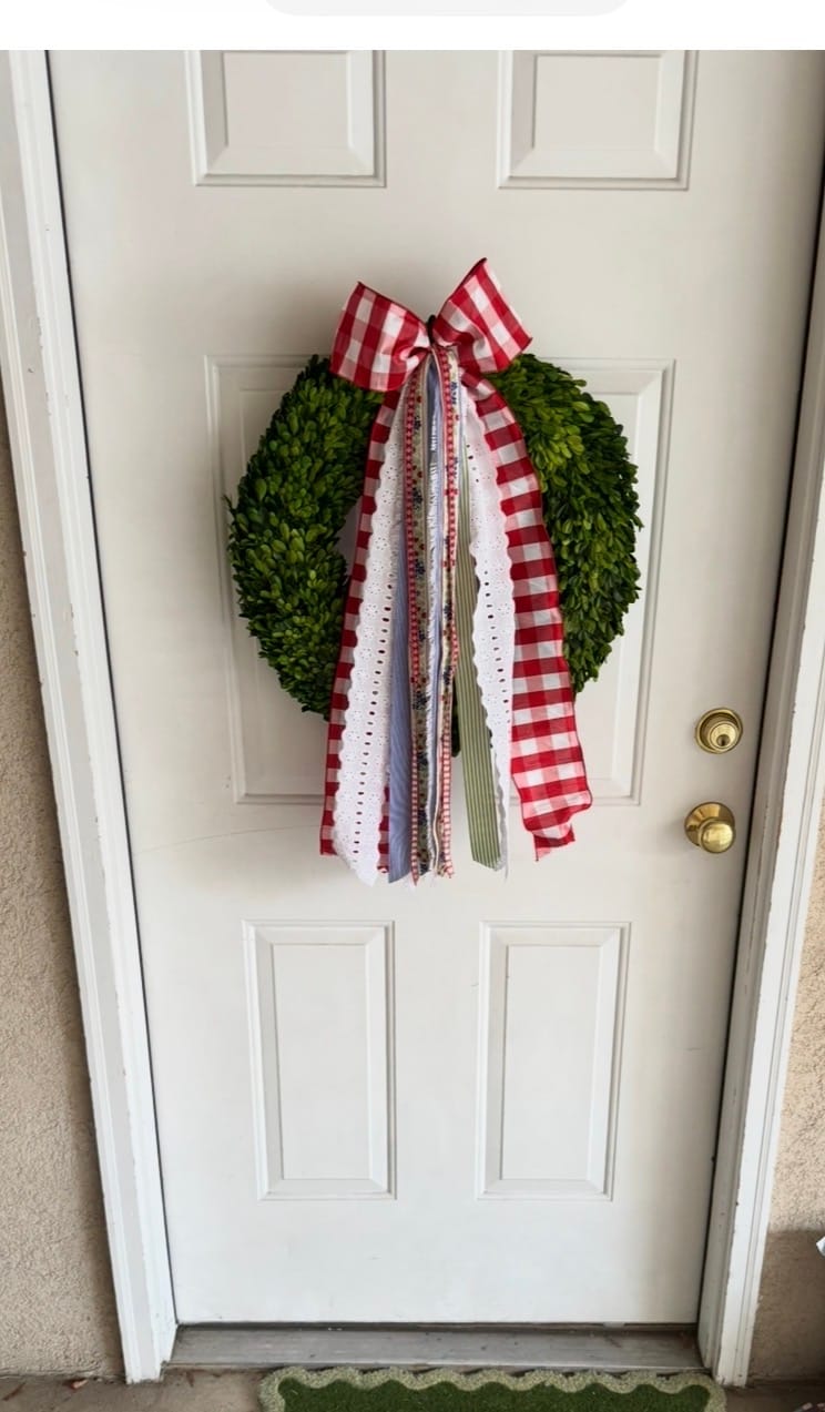 Customer photo review of Swiss Heritage Wreath Ribbon