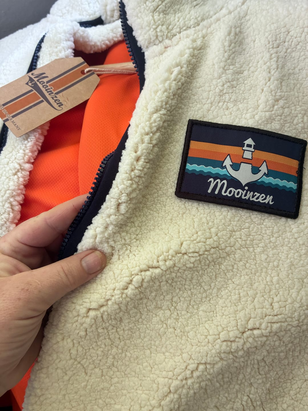 Customer photo review of Klettwatt Patch · Unisex Premium Sherpa Jacke