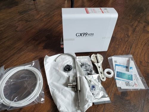 Customer photo review of Frizzlife GX99 0.01 μm Ultrafiltrations-Wasserfiltersystem für unter die Spüle, mit speziellem Wasserhahn aus gebürstetem Nickel