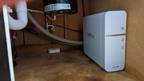 Customer photo review of Frizzlife GX99 0.01 μm Ultrafiltrations-Wasserfiltersystem für unter die Spüle, mit speziellem Wasserhahn aus gebürstetem Nickel