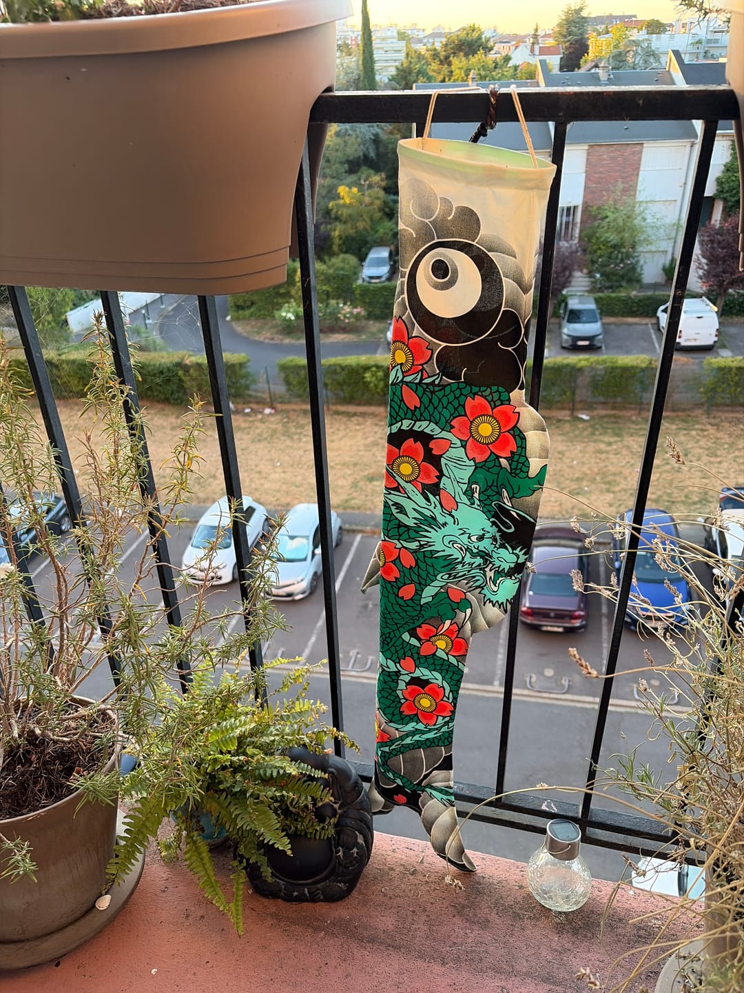 Customer photo review of Koinobori Tatouage Dragon - 100 cm