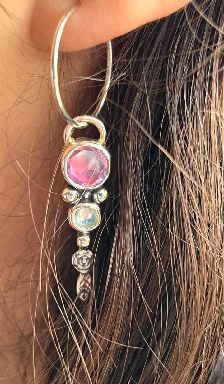 Customer photo review of Aros Rosa Trepadora / varias piedras
