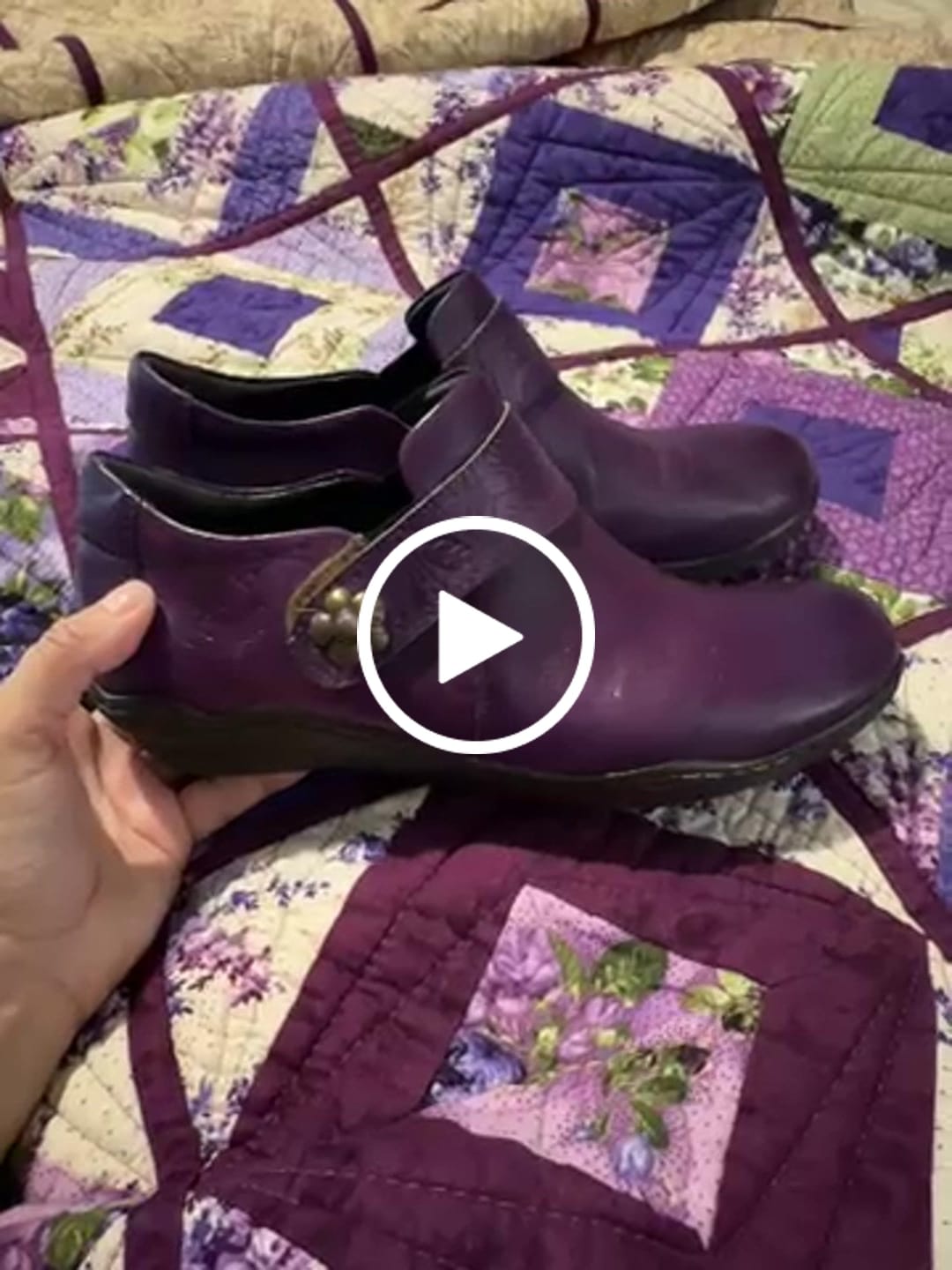 Customer video review of Vintage Genuine Leather Comfy Flat Shoes