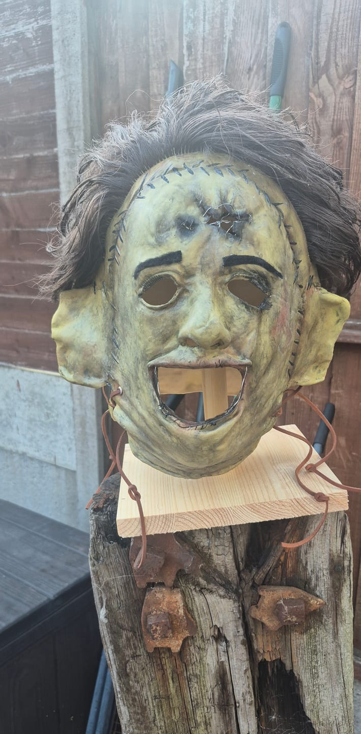Customer photo review of Trick or Treat Studios Leatherface Killing Mask