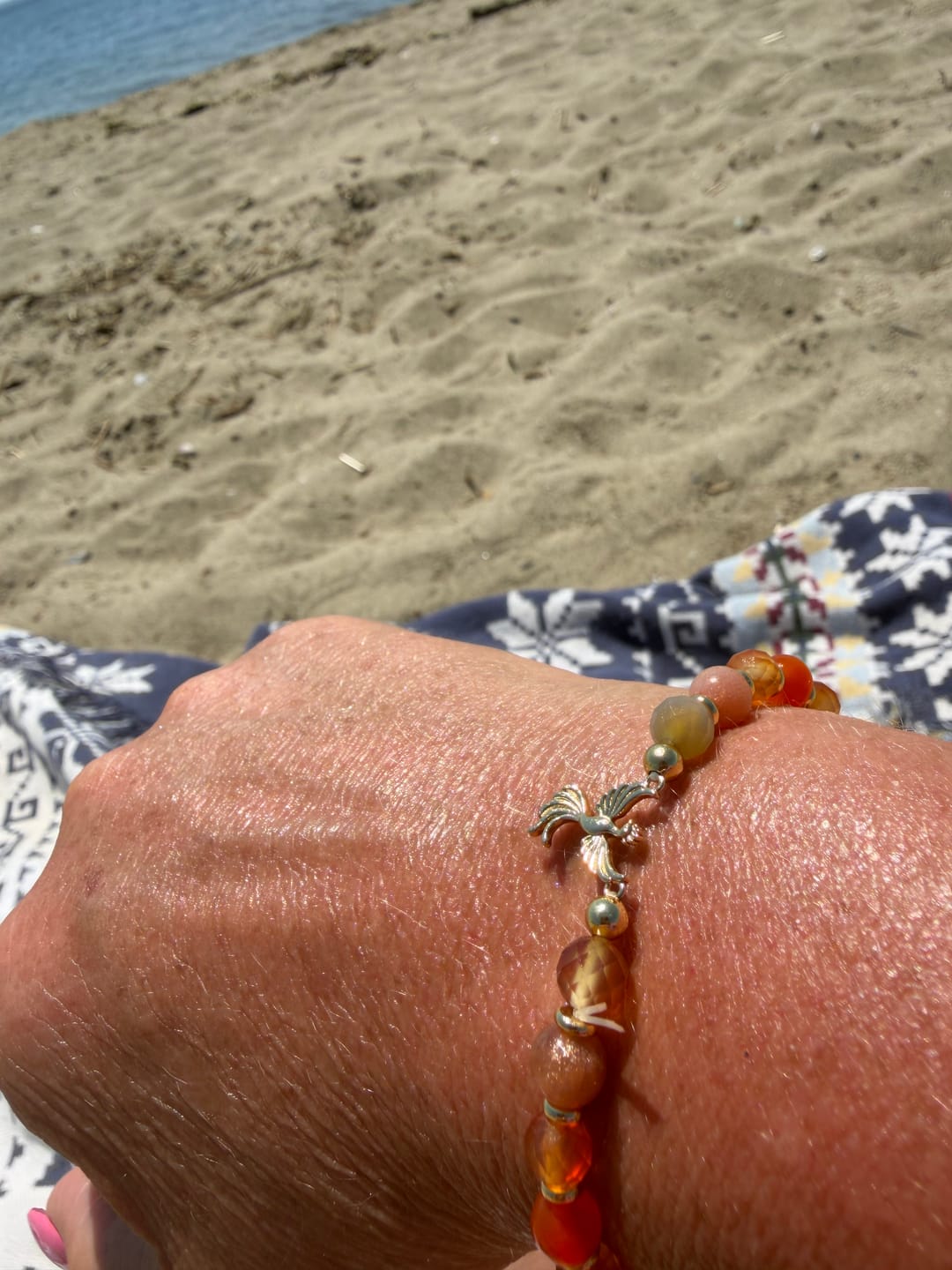 Customer photo review of Phoenix Charm Crystal Energy Bracelet