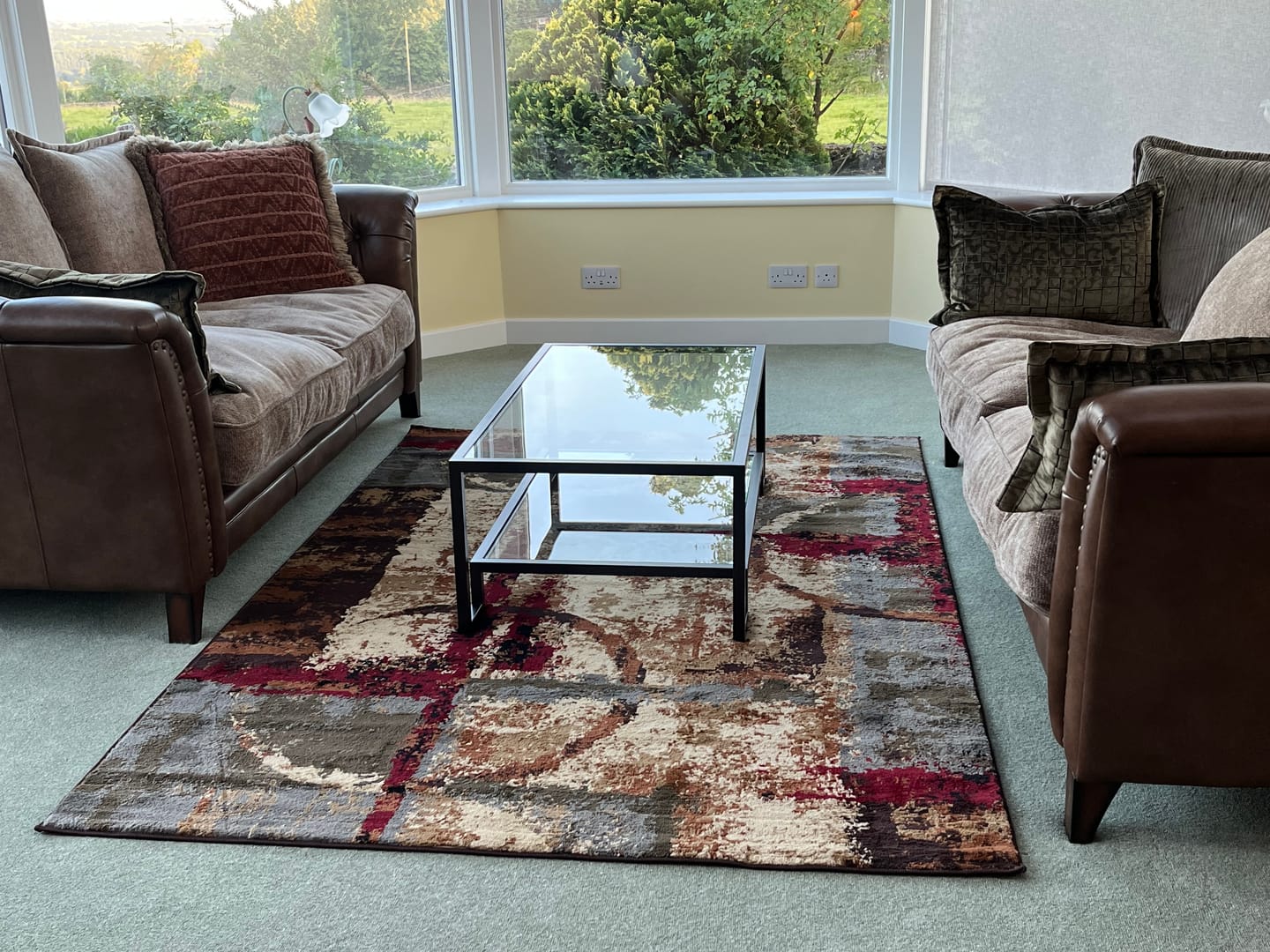 Customer photo review of Hudson Glass Metal Coffee Table - Dark Bronze