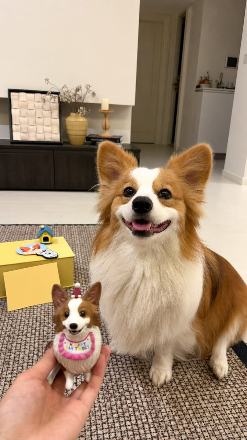 Customer photo review of Custom 3D Printed Pet Replica Figurine