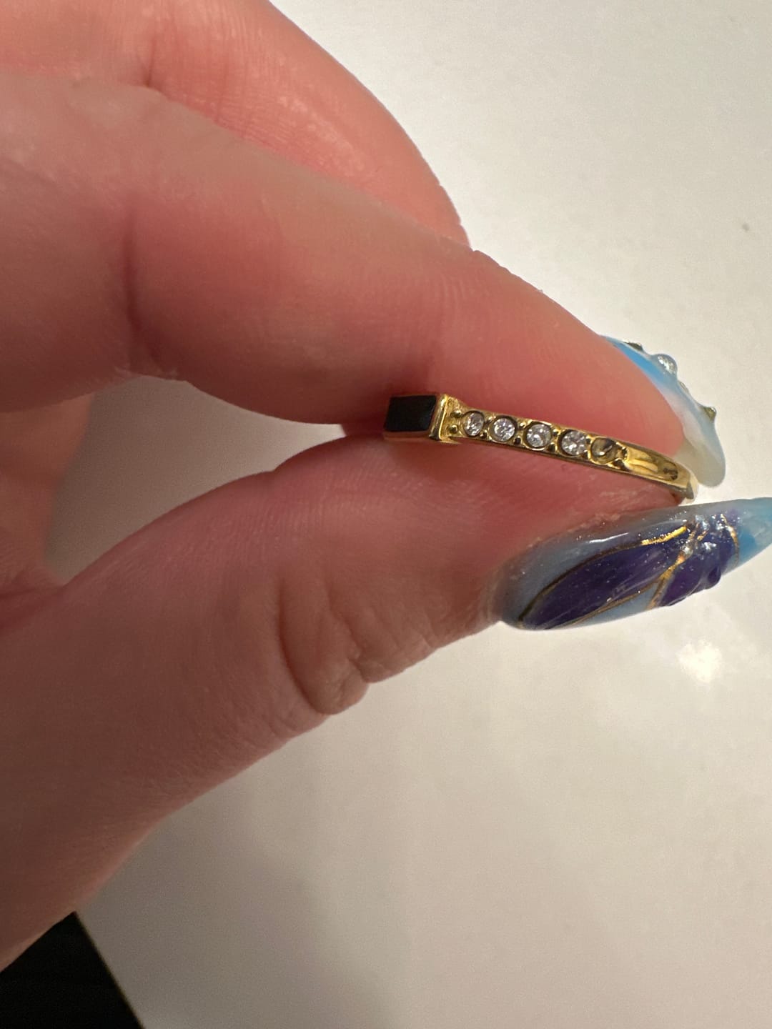 Customer photo review of Onyx Black Crystal Ring