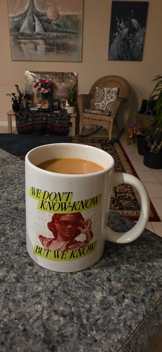 Customer photo review of We Know Neon Mug