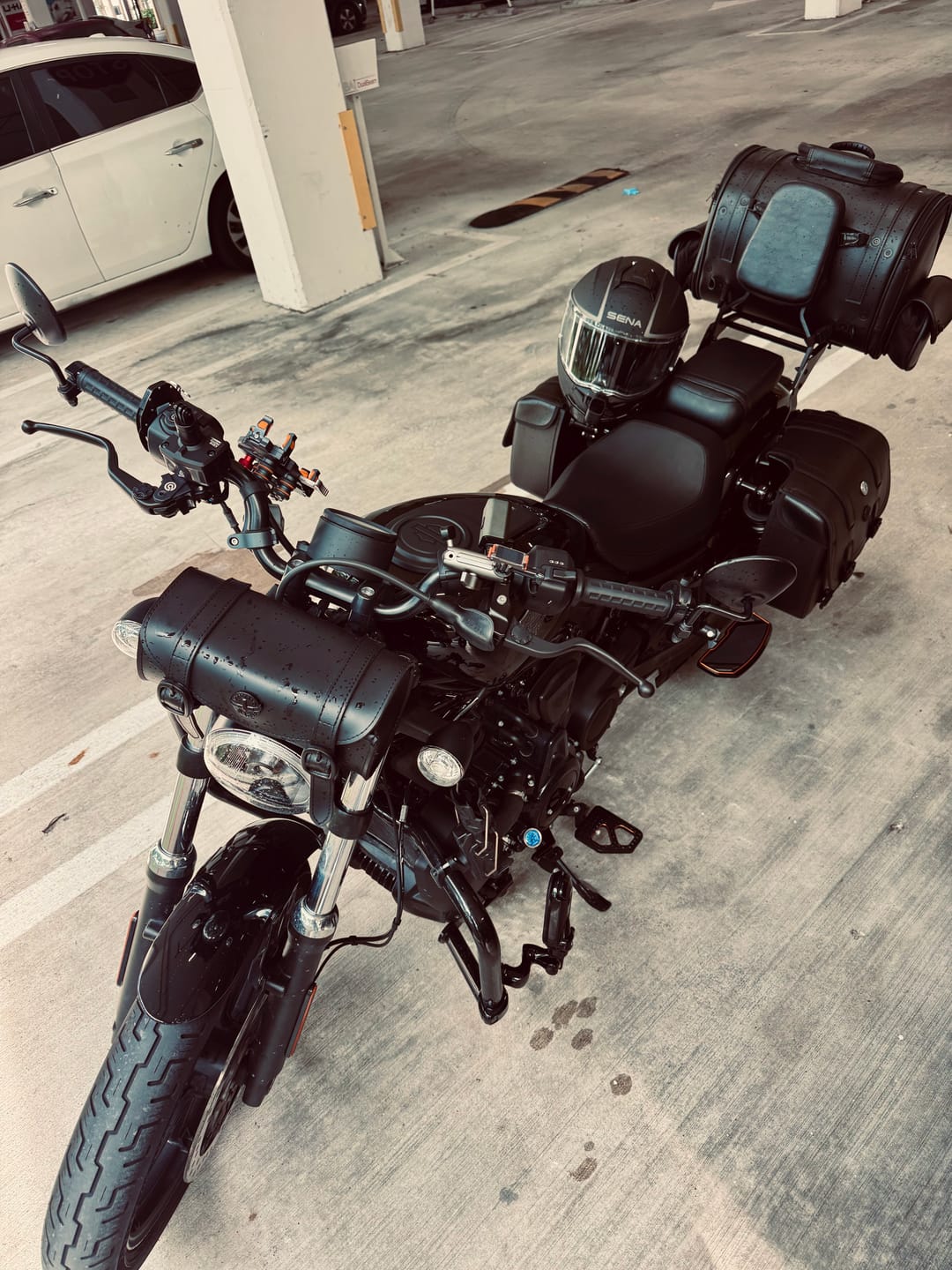 Customer photo review of 14L - Viper Medium Shock Cutout Harley Nightster RH975/S Leather Motorcycle Saddlebags