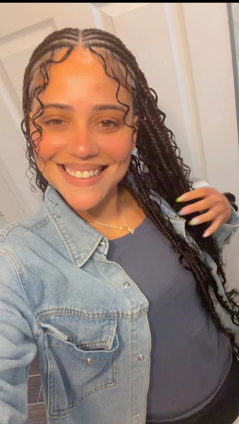 Customer photo review of Deep Wave Bulk Hair Extensions for Braiding