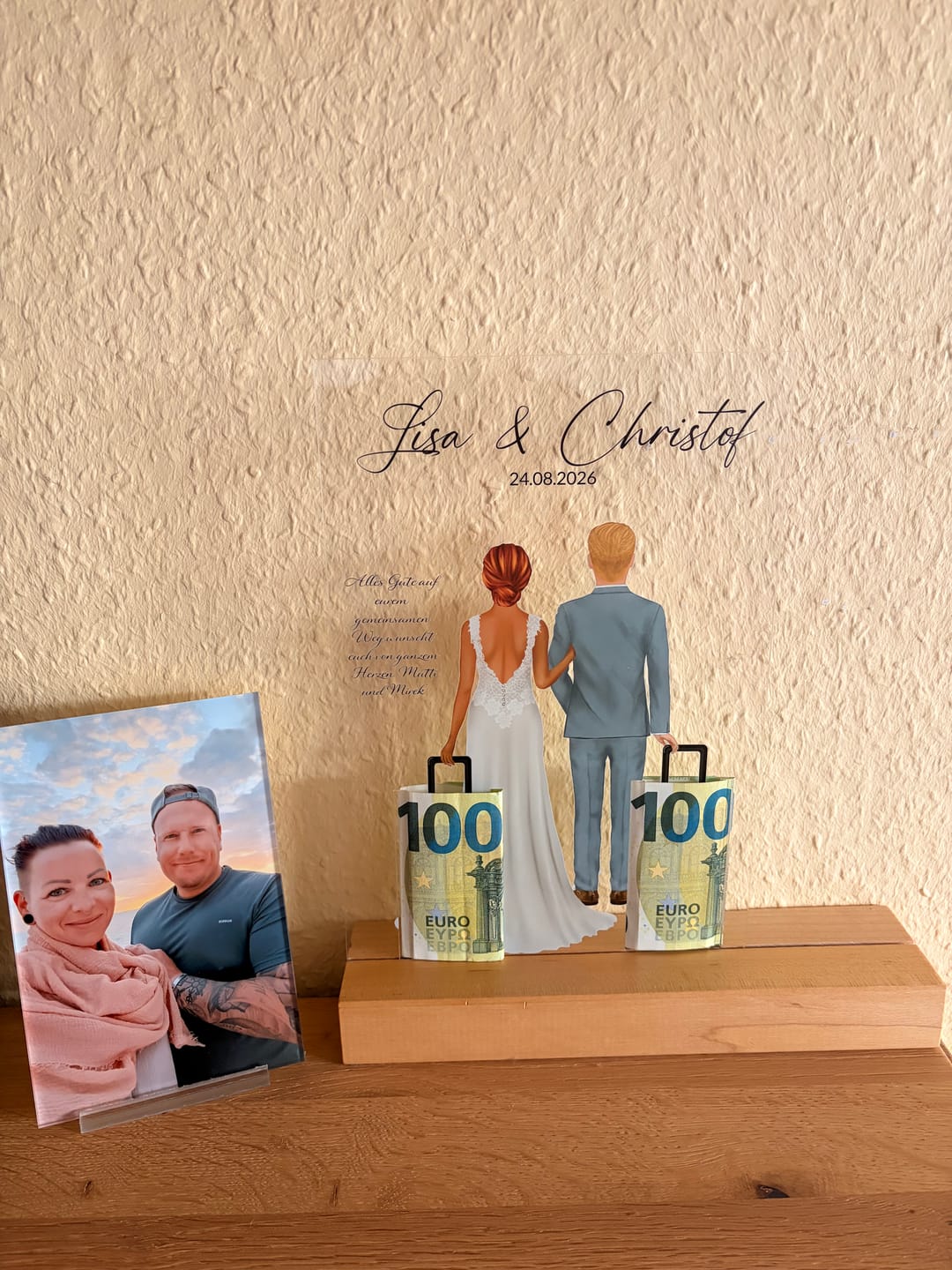 Customer photo review of Hochzeitsgeschenk Acrylplatte