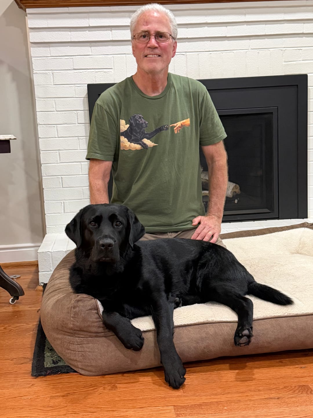 Customer photo review of Paw Black Labrador T-shirt