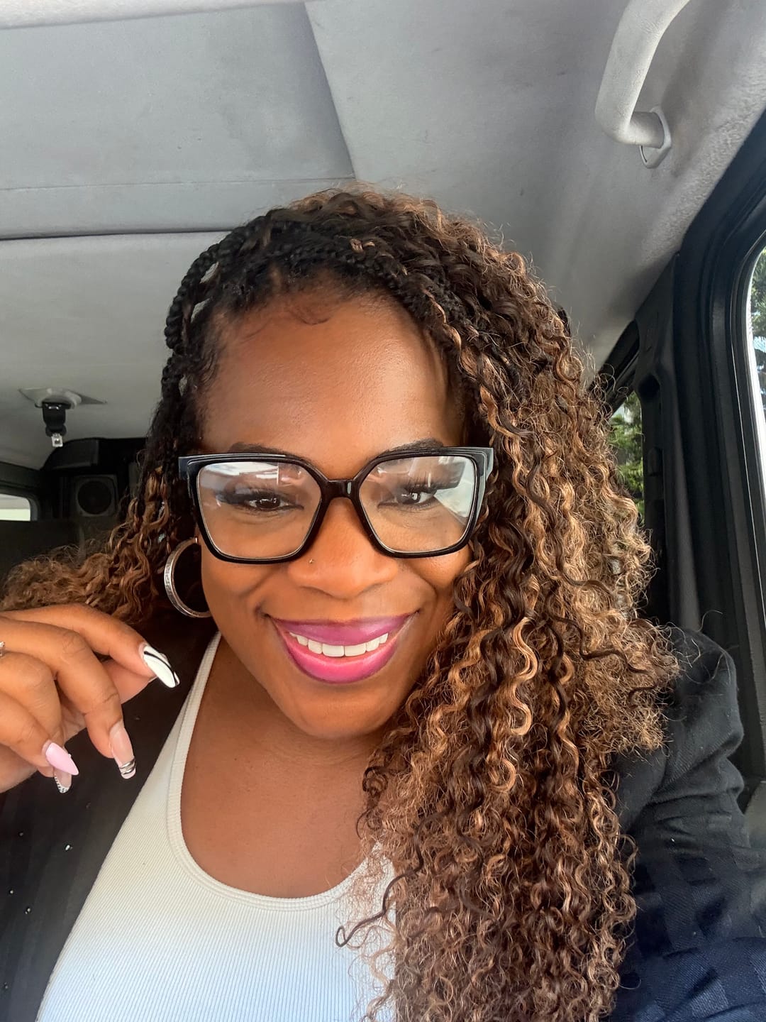 Customer photo review of #4/30 Mix Color Blend Water Deep Wave Feather Crochet Hair