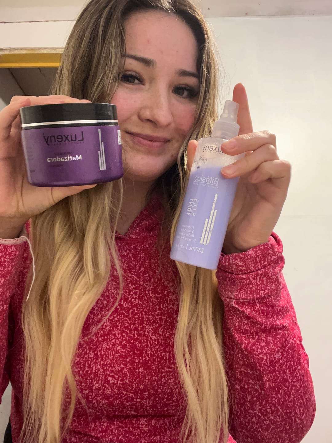 Customer photo review of Mascarilla Matizadora Platinum 300 g