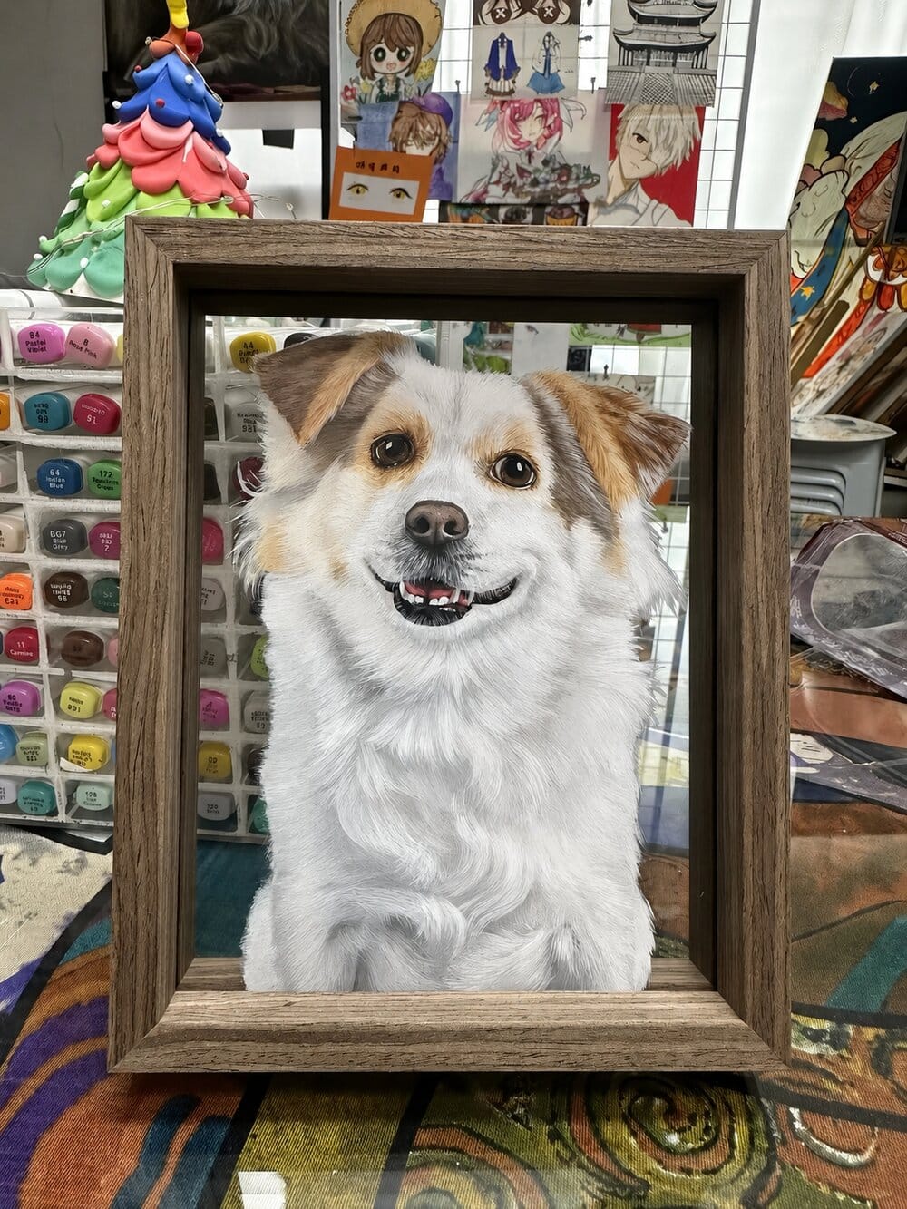 Customer photo review of Custom hand-painted pet portraits