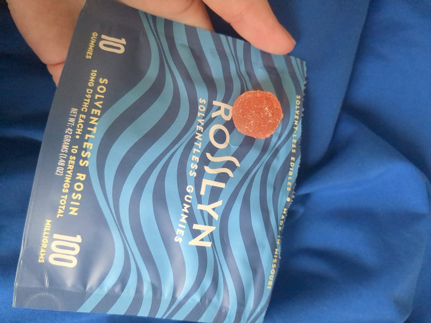 Customer photo review of Solventless Live Rosin Gummies