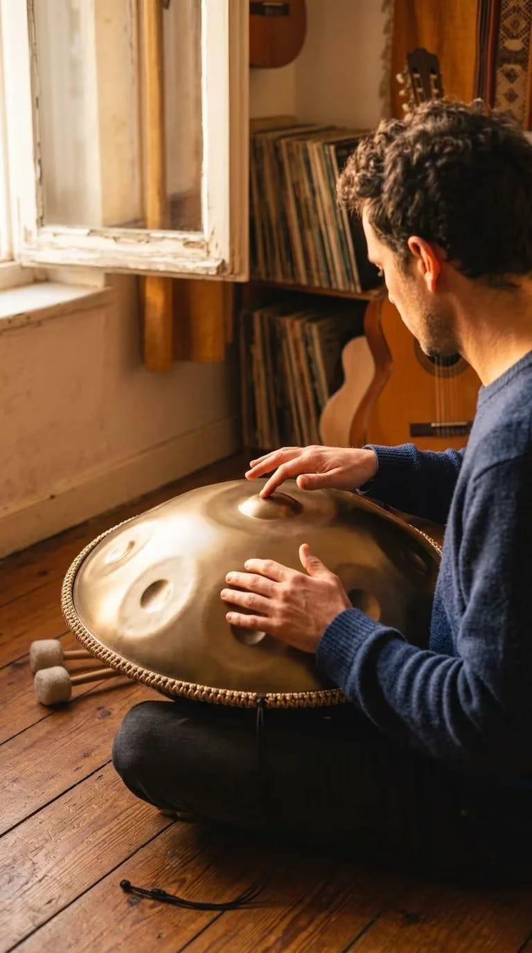 Customer photo review of Cosmos Double-Sided Handpan - 17 Notes D Minor Gift Set