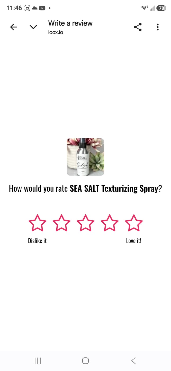 Customer photo review of SEA SALT Texturizing Spray