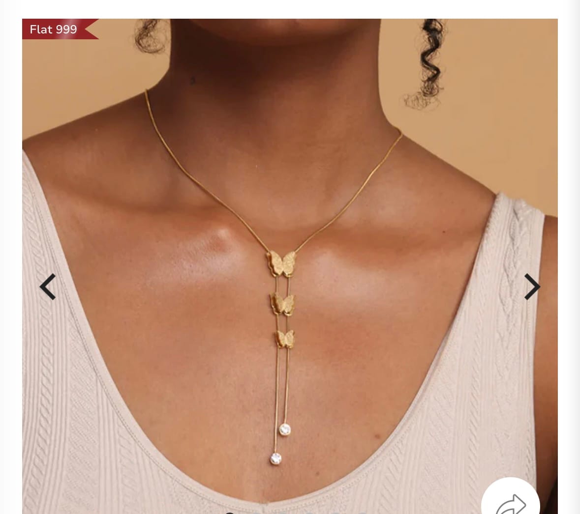 Customer photo review of Butterfly Long Chain Necklace