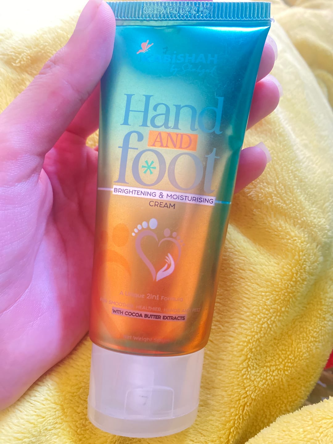 Customer photo review of Hand & foot Brightening and Moisturizing Cream
