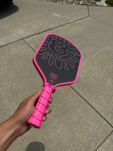Customer photo review of The Filth 16mm Pickleball Paddle- Hybrid (Pink)
