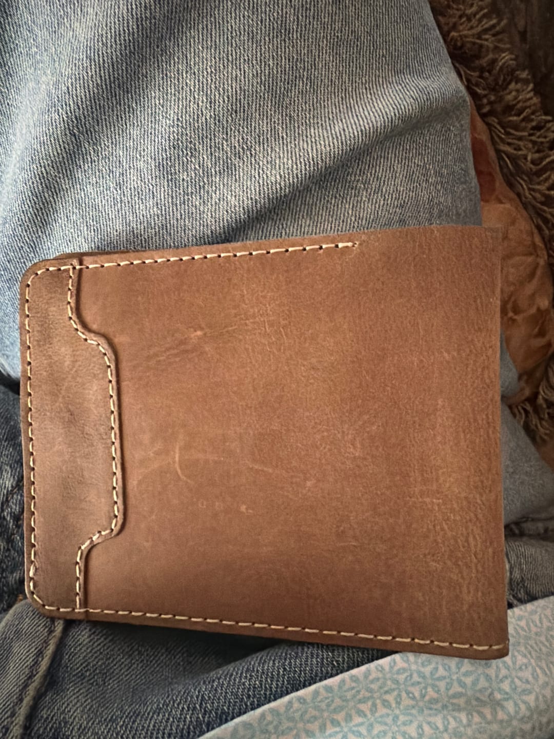 Customer photo review of The Keystone Wallet - Saddle Brown Full-Grain Leather Wallet