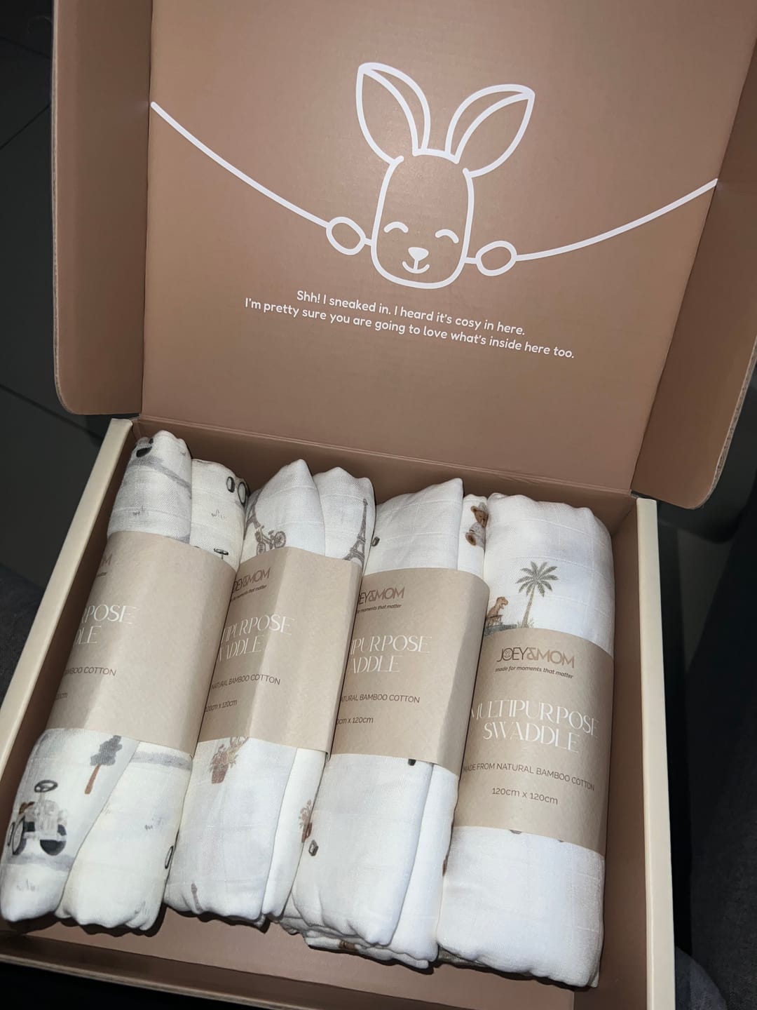 Customer photo review of Organic Bamboo Muslin Swaddle