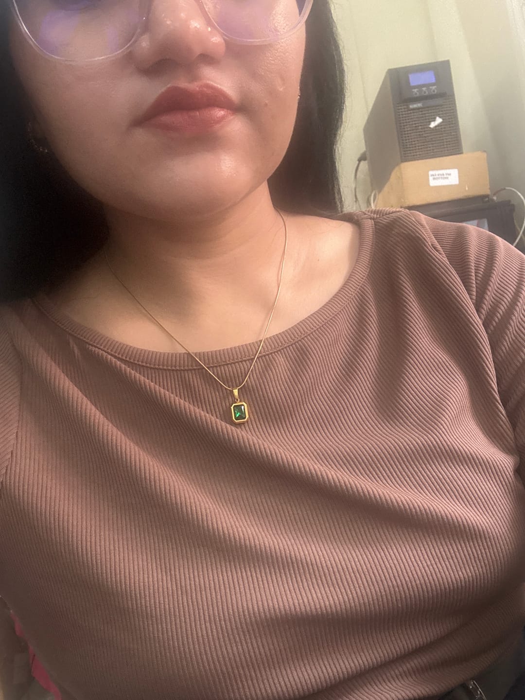 Customer photo review of Classic Emerald Necklace